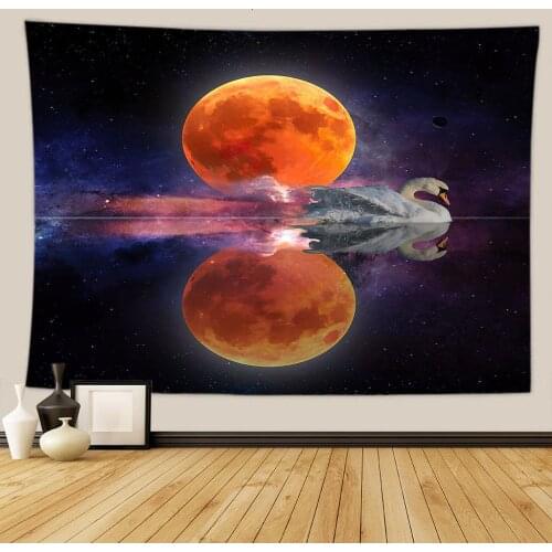 Aggcual Hot Sale Mysterious Color Animal Tapestry Scenery Hanging Cloth Beach Sunset Home Decoration Background Cloth Tap135