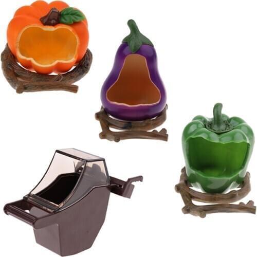 Fruit-Shaped Plastic Bird Cage Feeder Food Water Bowl Container Feeding Drinker Parrot Pet Dispenser Feeder Bowl Cup Bird Feeder