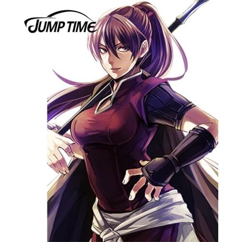 JumpTime 13cm x 9.2cm Car Styling Anime Seirei no Moribito Vinyl Stickers Cartoon Sexy Warrior Girl Decal Reflective Car Sticker