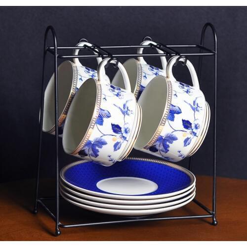 Hibiscus Flowers Ceramic Tableware Plate European Bone China Cup And Saucer Afternoon Tea Coffee Cup Home Decoration Accessories