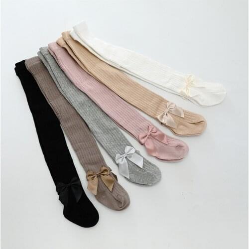 Baby Period Tights Big Bowknot Pants Stocking Princess Wind Lovely Children Bar Feet Pantyhose Girl Princess Tights
