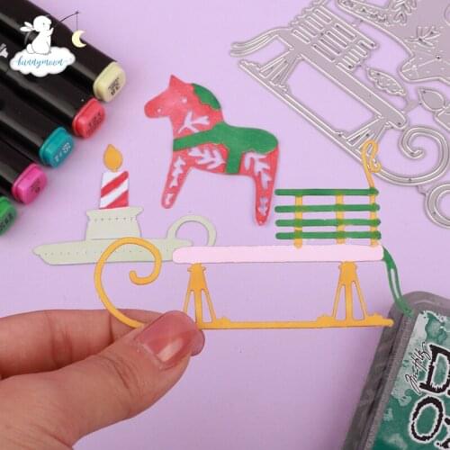 Bunnymoon New Horse Metal Cutting Dies Stencils For Scrapbooking Photo Album Decoration Embossing Paper Card Craft