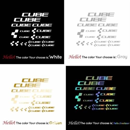 Racing Cycling Decals Kits Vinyls Bike Art Decor CUBE Bicycle Frame Stickers Decals Cycling DIY Stickers Decoration,46cm*35cm