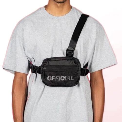 Small Chest Phone Pouch Fashion Street Style Hip-Hop Rectangle Vest Chest Rig Bag New Tri-Strap Chest Bag G191