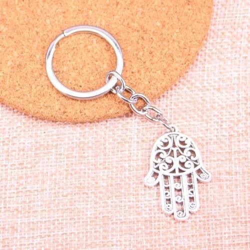 New Arrival hamsa palm hand protection Charm Pendant Keychain Key Ring Chain Accessories Jewelry Making For Gifts