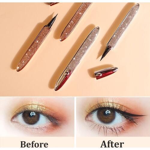 New Style Magic Self-adhesive Eyeliner Pen Magnetic-free Glue-free for False Eyelashes Waterproof No Blooming Eye Liner Pencil