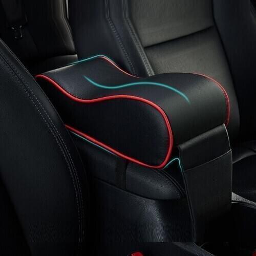 New leather memory foam car armrest pad car styling for Skoda Octavia Fabia Rapid Superb Yeti Roomster