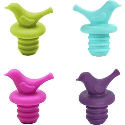 Bottle Stopper Bottle Caps Wine Stopper Family Bar Preservation Tools Silicone Creative Bird Design Safe and Healthy