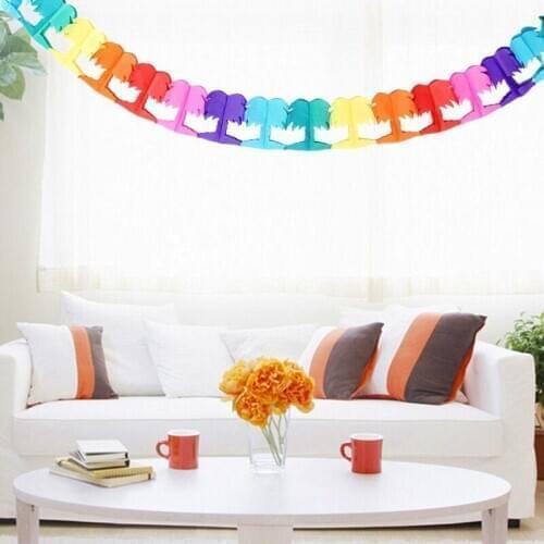 DIY 2.9M Palm Tree Garland Bunting Hawallan Event Beach Party Tropical Rainbow Decor