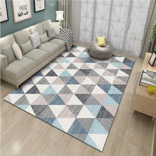 Multi-size North European 3D Printing Living Room Plant Flower Carpet Net Red Carpet Bedroom Foyer Coffee Table Sofa Carpet