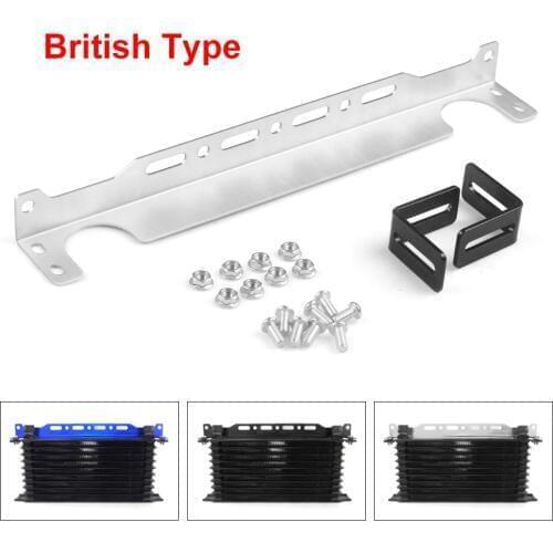 Universal British Type Engine Oil Cooler Mounting Bracket Kit 2mm Thickness Aluminum TT101867