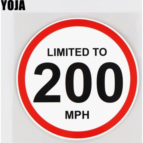 YOJA 14.2X14.2CM LIMITED TO 200 MPH Vinyl Decal Car Sticker Word Decorates Cartoon 19A-0284