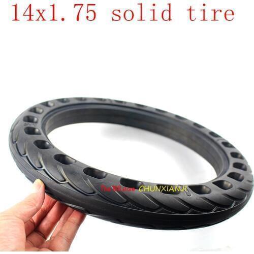 High quality14 inch lithium tram bicycle non-inflatable tire 14x1.75 bicycle electric bicycle explosion-proof solid tire14*1.75