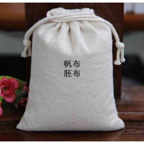High quality canvas drawstring jewerly bags 100pcs 15*17cm and 200pcs 9.5*11.5cm for gift storage and packaging free shipping