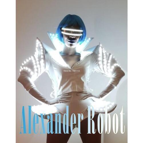 Woman luminous costume led/Luminous costume/ Ladies bra luminous shorts/LED Ballet costume party