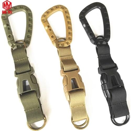 1PC Tactical Molle Webbing Buckle Hook D-Ring Nylon Carabiner Backpack Hanging Buckle Quick Hook Keychain Outdoor Accessories