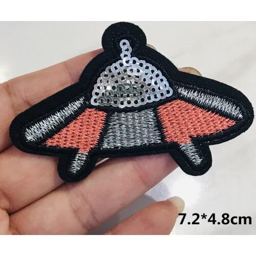 10Pcs/lot Spaceship Clothe Embroidery Patch Applique Ironing Clothing Sewing Supplies Decorative Badges Patches For Clothing