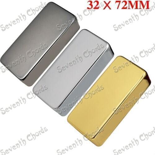 2 Pcs 72mm X 32mm Sealed Type Brass Humbucker Pickup Covers for Electric Guitar - 3 Colors can choose / Guitar Parts