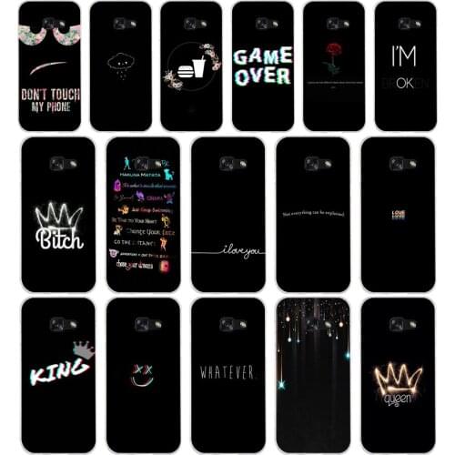 93AA Color text on a black background Soft Silicone Tpu Cover phone Case for Samsung A3 A5 A7 A8 2016 2017 2018 A50