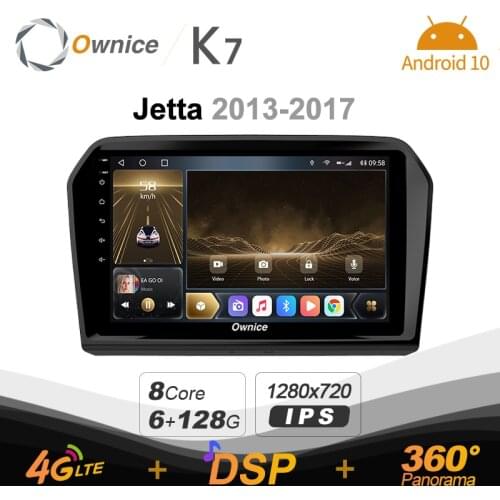 Ownice K7 6G+128G Ownice Android 10.0 Car Radio for VW Jetta 2013 - 2017 GPS 2din 4G LTE 5G Wifi autoradio 360 SPDIF 1280*720