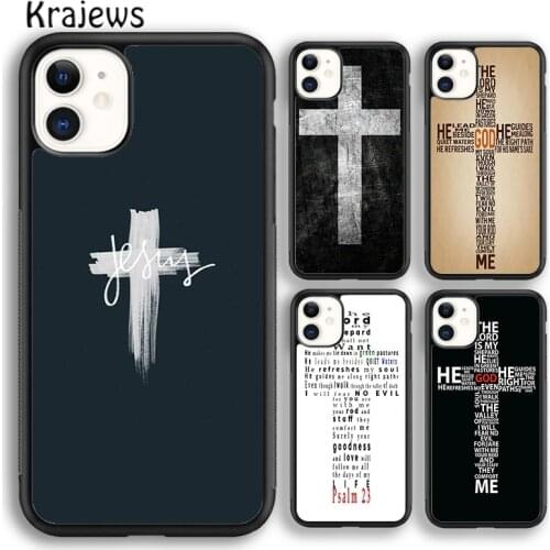 Krajews Bible Jesus Christian Quotes Phone Case Cover For iPhone 5s 6s 7 8 plus X XR XS 11 12 pro max Samsung Galaxy S8 S9 S10