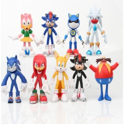 Sonic Figures Toy Pvc Toy Shadow Tails Characters Figure Toys For Children Animals Toys Set Free Shipping