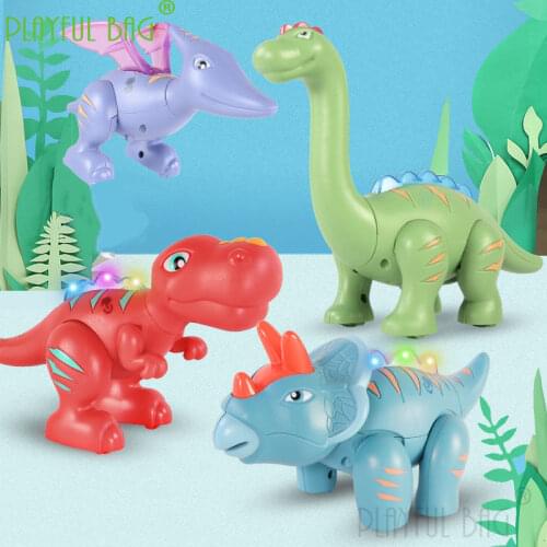 Magnetic assembly dinosaur toys Tyrannosaurus Rex pterosaurus tricornutron simulation animal childrens building block gift ud02
