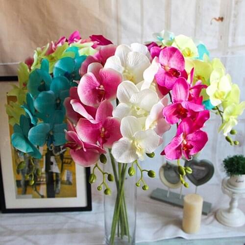 Artificial Butterfly Orchid Flower 1 Piece Wedding Home Decor Fake Flower Beautiful Silk Flower Home Living Room Decoration