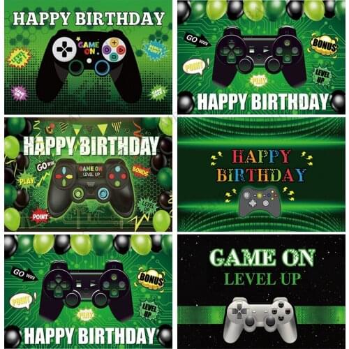 Hot Video Electronic Game Photography Backgrounds Photo Shootings Backdrops Props for Baby Birthday Party Decor Photocall
