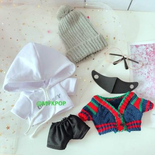 [MYKPOP]KPOP Dolls Clothes and Accessories: Fashion Autumn Winter Clothes Set 6pcs for 20cm dolls (without doll) SC20091111