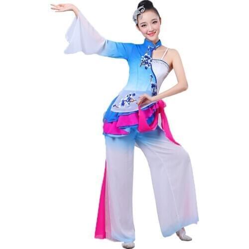 Newest Women Yangge Clothes Square Dance Wear Chinese Folk Dance Costumes Plus size S-3XL Customize