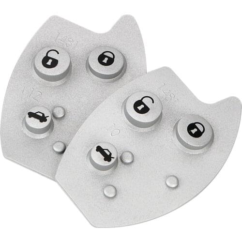 Car Key Case Button Pad Shell Cover Rubber Kit Automotive Accessories Replacement Error Free 3 Buttons for Citroen Xsara C5