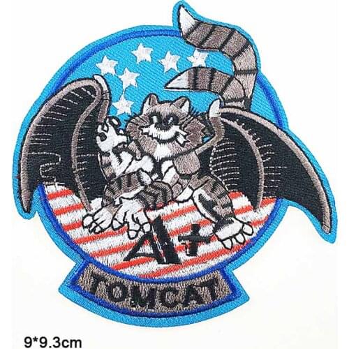 Full Embroidery Tomcat US Army Military Iron On Patch Embroidered Clothes Patch For Clothing Clothes Stickers Garment