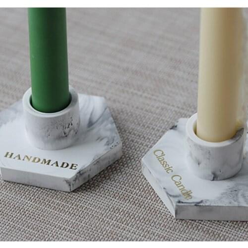 Hexagon Candlestick Silicone Mold Epoxy Resin Casting Making Tools DIY Crystal Cigarette Ashtray Jewelry Storage Plate