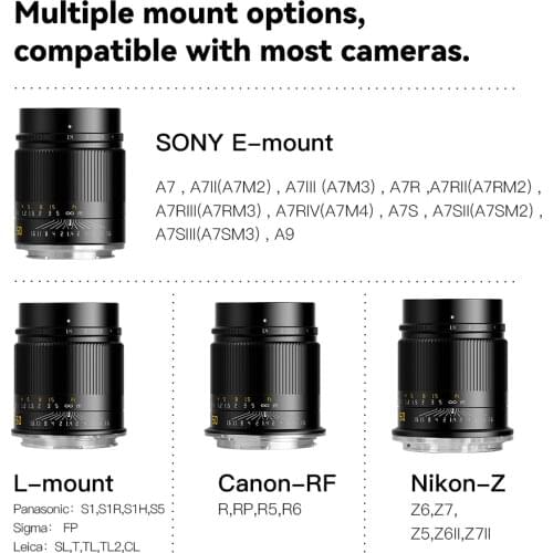 TTArtisan 50mm F1.4 ASPH Full Frame Manual Focus Camera Lenses for Leica M-Mount Cameras Like Leica M-M M240 M3 M6 M7 M8 M9 M9p