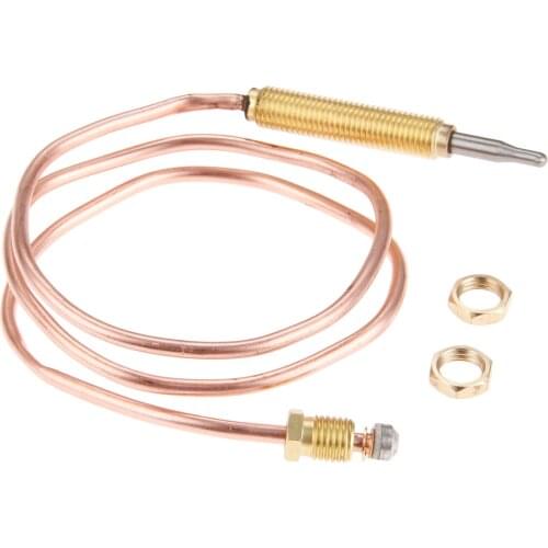 Universal Gas Thermocouple 600mm M8*1 Head Thread with/2nuts fits for Gas Fireplace Fire Pit Grill Stove Outdoor BBQ Gas Heater