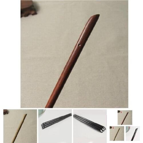 Vintage Top Quality Hairpin Natural Wooden Black Ebony Handmade Ethnic Fashion Chinese Style Step Shake Hair Jewelry MA