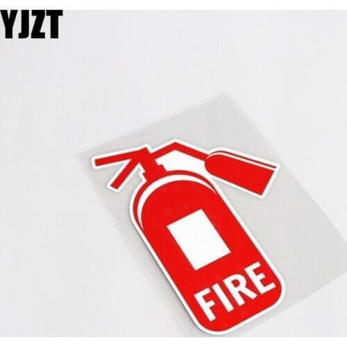 YJZT 14CM*9.2CM High-quality Warning Mark Fire Extinguishing Equipment Car Sticker Decal PVC 13-0212