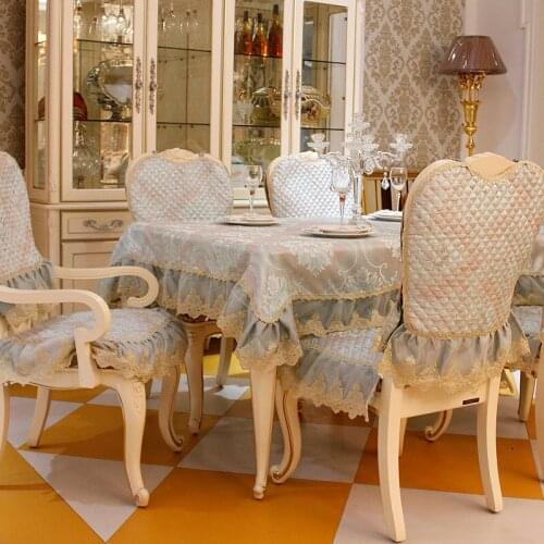 Top grade fashion dining table cloth chair covers cushion tables and chairs bundle chair cover rustic lace cloth set tablecloth