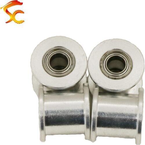 12PCS/LOT 3D printer Idle pulley timing Gear Bore 4mm/5mm for GT2 belt width 9MM/10MM without teeth(wheel)