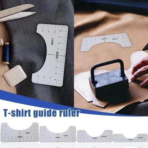 1/4PCS T-Shirt Alignment Ruler Craft Ruler with Guide Tool for Fashion Design Drawing Template Craft Tool Sewing B99