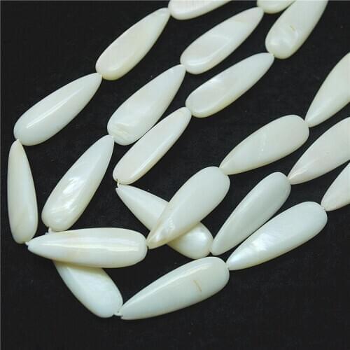 13PCS Nature Mother Of Pearl String 10x30MM Long Womens Earring Teardrop Shape Good Quality Free Shipping Wholesale Price