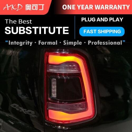 2 PCS Car Tail Lights Parts For Dodge RAM 1500 2500 3500 2009-2018 Taillights Rear Lamp LED Signal Reversing Parking FACELIFT