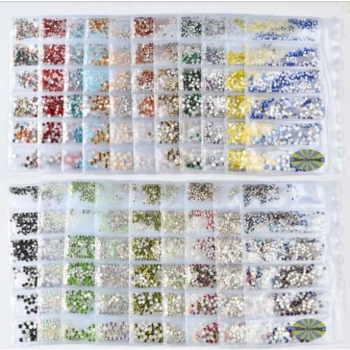 20 packs mix size nail glass diamond nail rhinestones NAIL Crystal diamond glass rhinestones