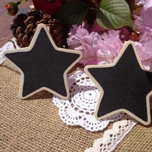 30pcs Cute Version Mini Wooden Blackboard Clip Various Shapes Message Folder Blackboard Home Office Decoration Chalkboard