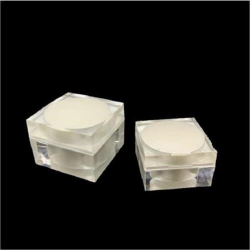 5G pearl white square shape acrylic jar for eye cream/sample/night cream/day cream/gel/serum cosmetic packing