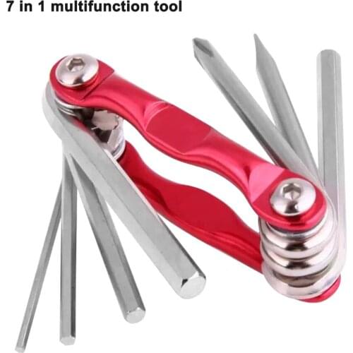 Bicycle Repairing Tools Kit 7 in 1 Bike Repair Set Mountain Cycling Multitool Portable Wrench Screwdriver Maintenance Equipment