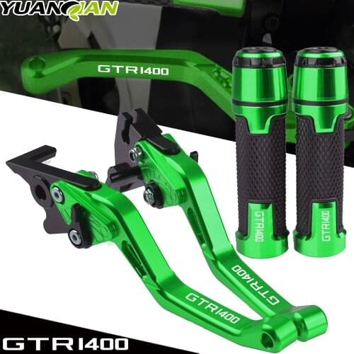 For KAWASAKI GTR1400 Motorcycle Accessories Aluminum Brake Clutch Levers Handlebar hand Grips end GTR 1400 CONCOUR 2007-2016 08
