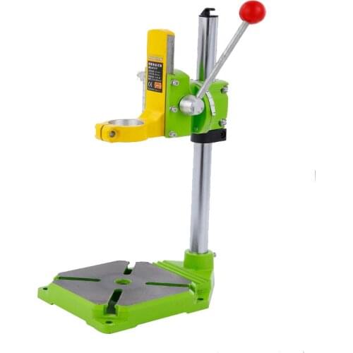 Household Mini Electric Drill Bracket Bench Drill Fixed Base 60mm Stroke Bench Drill Bracket Cast Iron Base Column 25*400mm