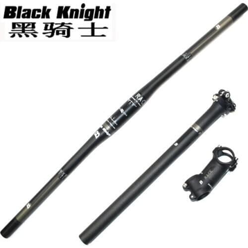 Black Knight carbon MTB bicycle handlebar SET mountain bike rise handlebar stem seat post carbon matte cycling parts set